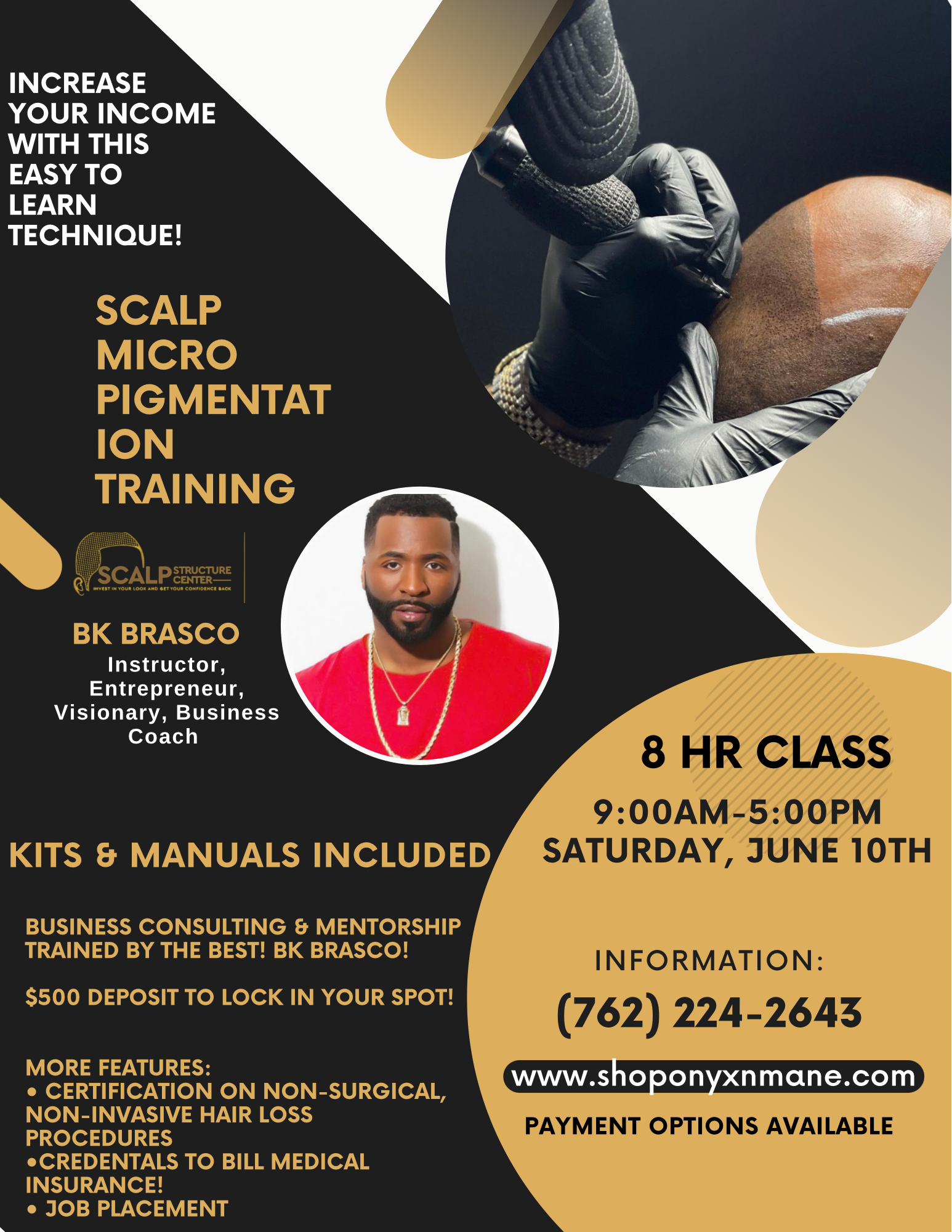 Scalp Micropigmentation 8hr Course with Bk Brasco